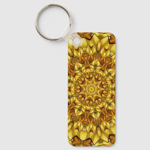 Golden Mandala Antique Abstract Design-63495 Key Ring