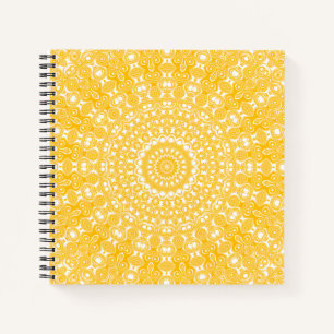 Golden Mandala Geometric Pattern Notebook