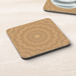 Golden mandala. "Golden Sand". Coaster