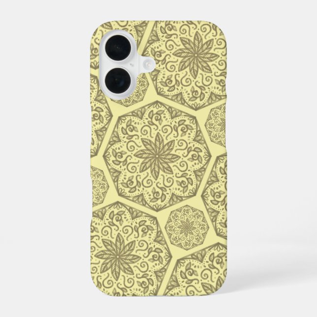 Golden Mandala Mosaic Pattern Phone Case (Back)