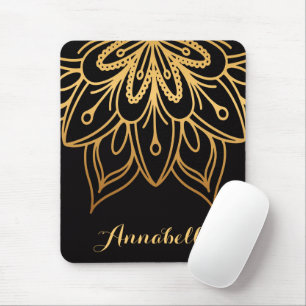 Golden Mandala Mouse Mat