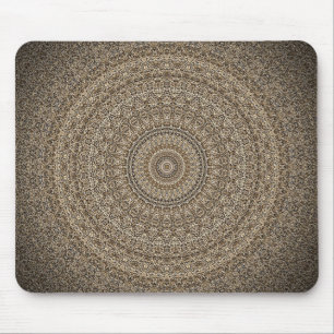 Golden Mandala Mouse Mat