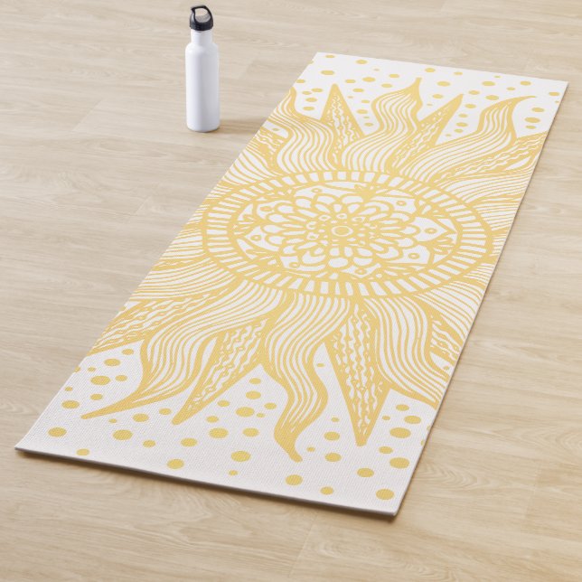 Golden Mandala Sun Salutation Yoga Mat (In Situ)