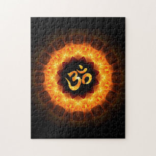 Golden Mandala with OM Jigsaw Puzzle
