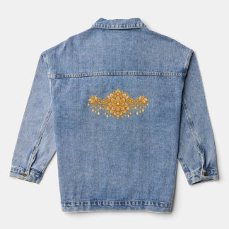 Golden Mandala with Pearls & Diamonds Denim Jacket