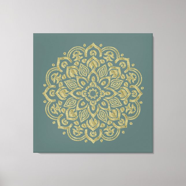 Golden Mandala - Wrapped Canvas (Front)