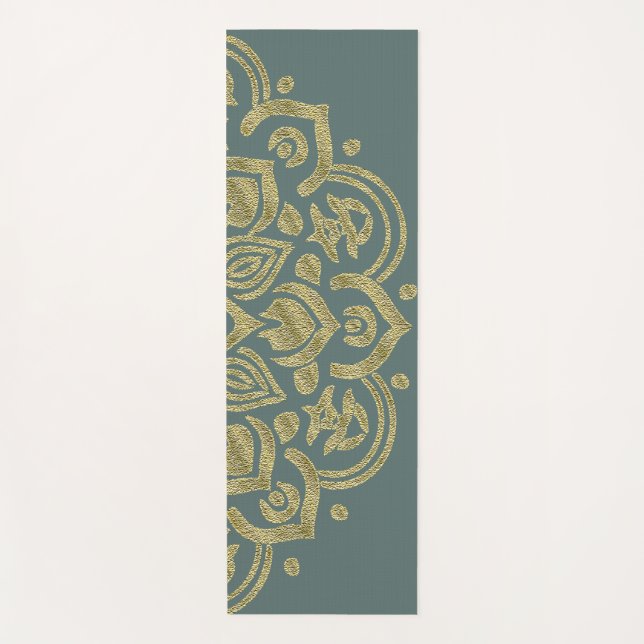 Golden Mandala - Yoga Mat (Front)