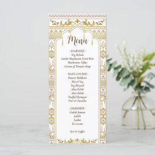 Golden Mandap Border Indian wedding menu