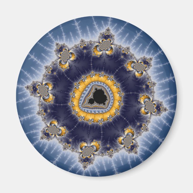 Golden Mandelbrot - Fractal Magnet (Front)