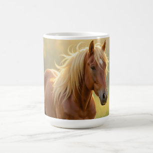 Golden Mane Horse Wildflower Meadow Coffee Mug
