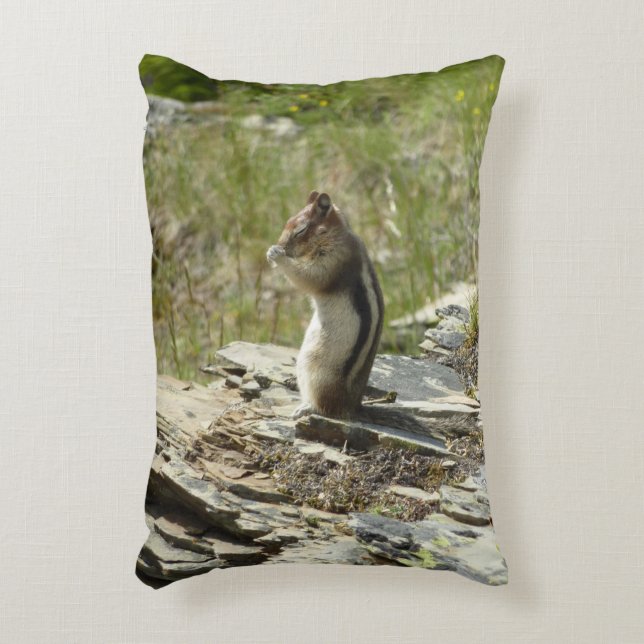Golden-Mantled Ground Squirrel at Glacier I Decorative Cushion (Front(Vertical))