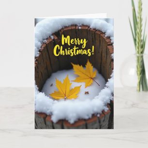Golden Maple Christmas Card