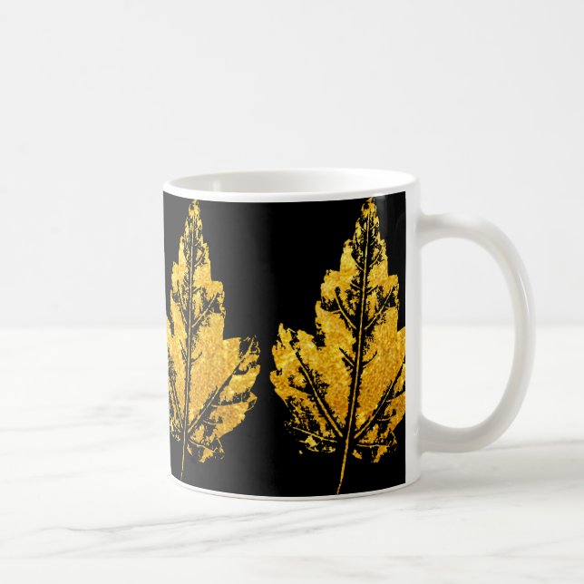 Golden Maple Leaf Mug (Right)