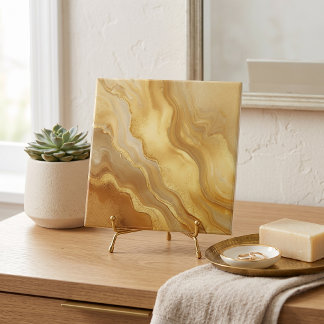 Golden Marble Agate Tile