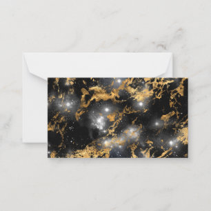Golden Marble Dark Starry Night Space Lover Galaxy Card