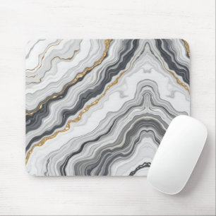 Golden Marble Fluid Mouse Mat