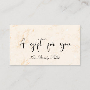 Golden marble qr code business gift certificate