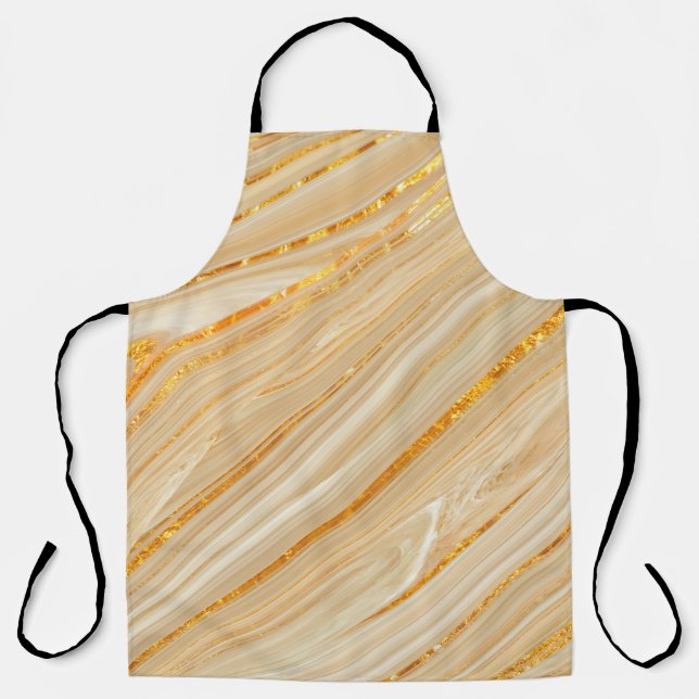 Golden marble texture apron (Front)