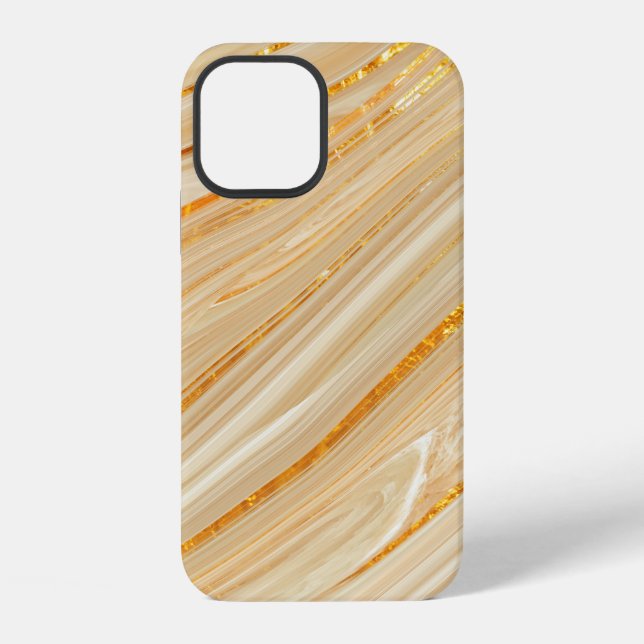 Golden marble texture iPhone case (Back)