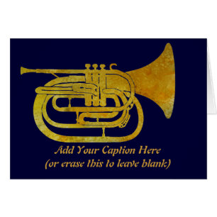 Golden Marching French Horn