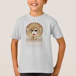 Golden Mask Mardi Gras Carnival Organic T-Shirt
