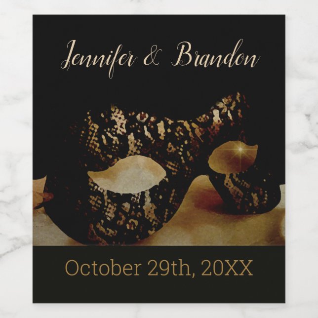 Golden Mask Wine Label (Single Label)