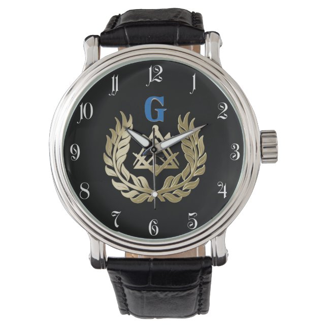 Golden masonry symbol watch (Front)