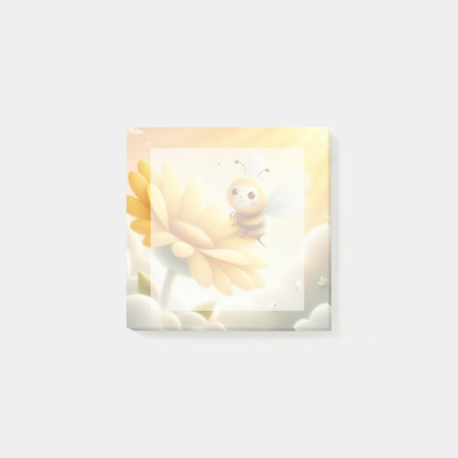 Golden Meadow Bee Desk Notes - Post-It Notes (Front)