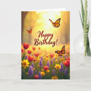 Golden Meadow Birthday Card