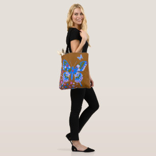 Golden Meadow Butterfly Tote Bag