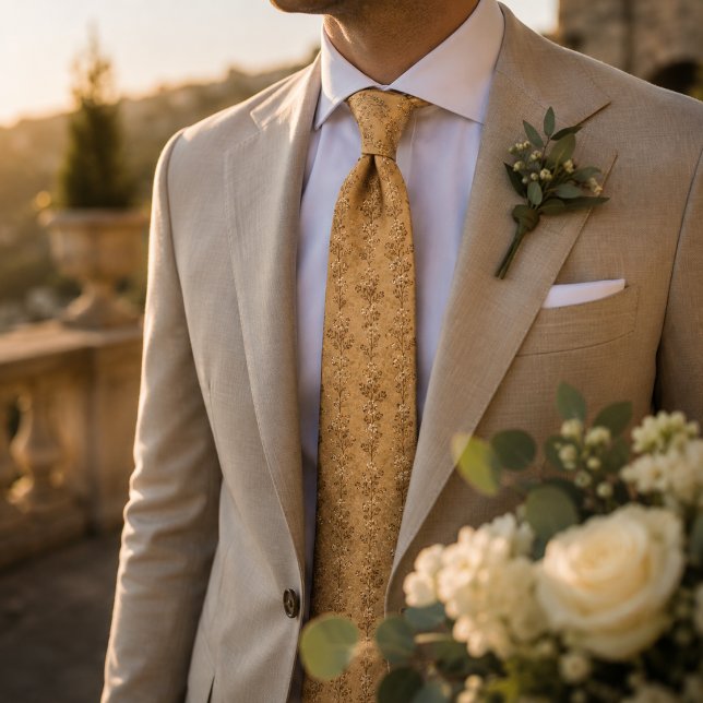 Golden Meadow Micro Florals Tie (Creator Uploaded)