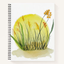 Golden Meadow Watercolor Art Print