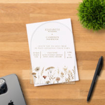 Golden Meadow Watercolor Wildflower Wedding