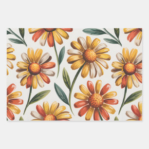 Golden Meadow Wrapping Paper Sheet