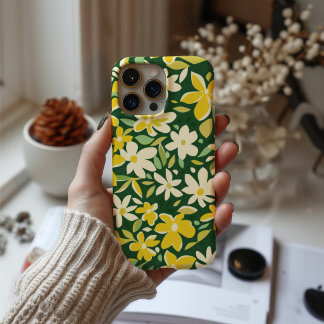 Golden Meadow – Yellow Floral Pattern Phone Case