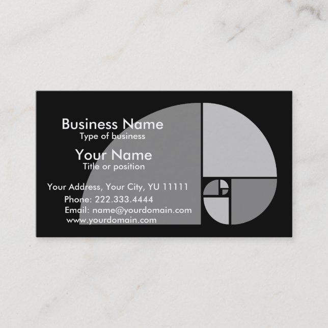Golden Mean Business Card (Front)
