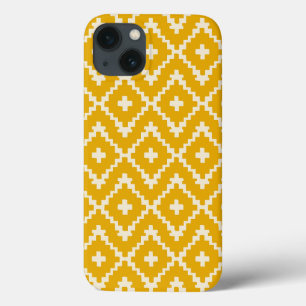 Golden Medina: Yellow Andalusian Moroccan Geometry iPhone 13 Case