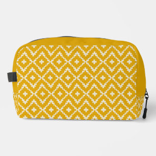 Golden Medina: Yellow Andalusian Moroccan Geometry Dopp Kit
