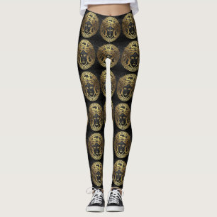 Golden Medusa Abstract Leggings