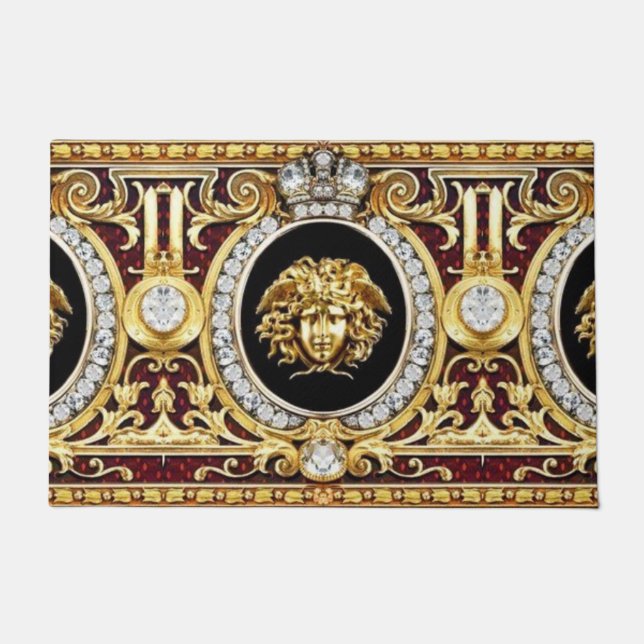 Golden Medusa Gems Doormat (Front)