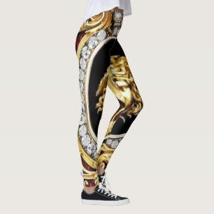Golden Medusa Gems Leggings