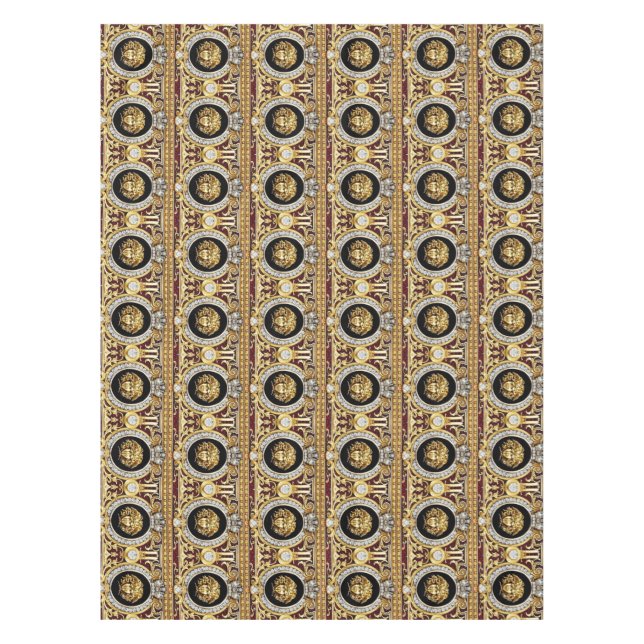 Golden Medusa Gems  Tablecloth (Front)