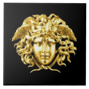 Golden Medusa Wall Tile