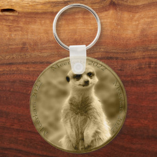 Golden Meerkat 2022 Coin, Button Keyring