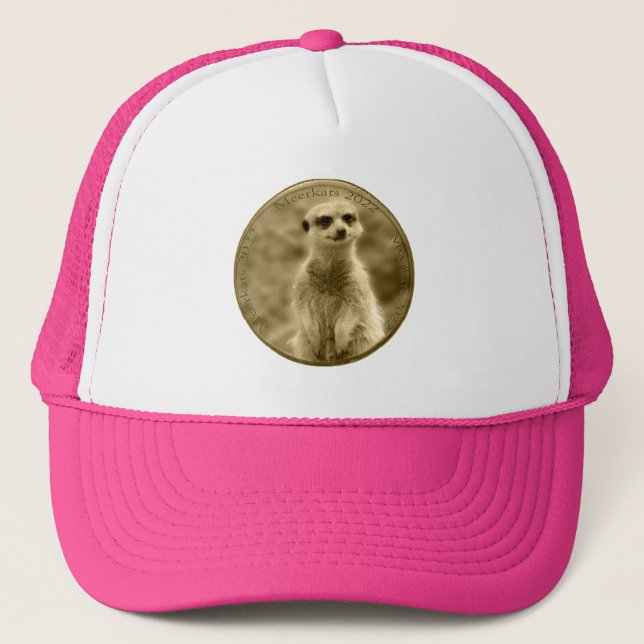 Golden Meerkat 2022 Coin, Truckers Hat (Front)