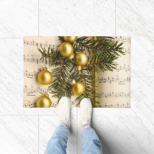 Golden Melody Christmas Decor Doormat