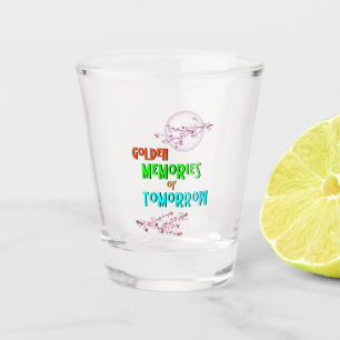 Golden Memories Of Tomorrow blossoms Moon Sakura Shot Glass