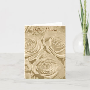 Golden Memories Rose Anniversary Card