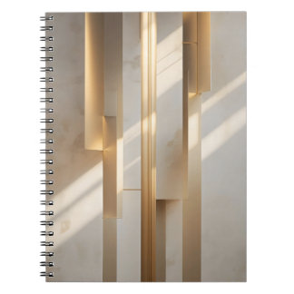 Golden Meridian – Minimalist Gold Architectural Lu Notebook
