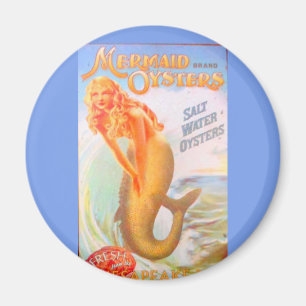 golden mermaid blue magnet